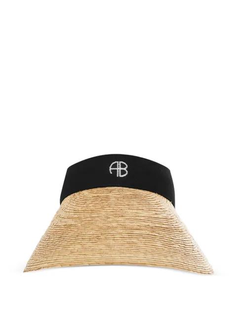Venus raffia visor by ANINE BING