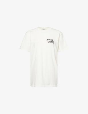 Walker Text-Print Cotton T-Shirt by ANINE BING