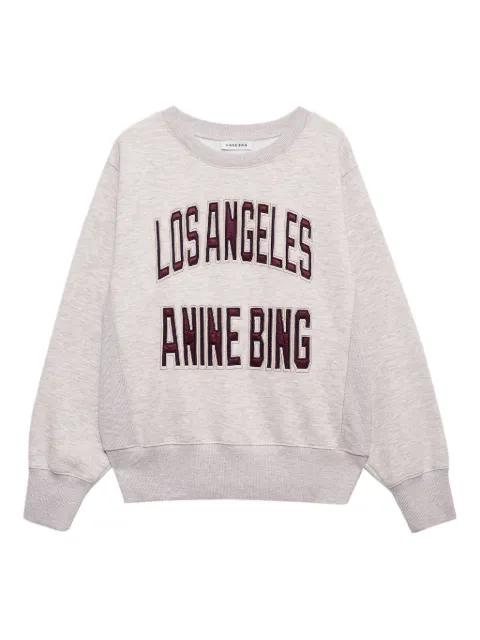 embroidered crew-neck sweatshirt by ANINE BING