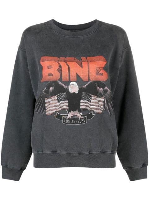 graphic-print cotton sweatshirt by ANINE BING