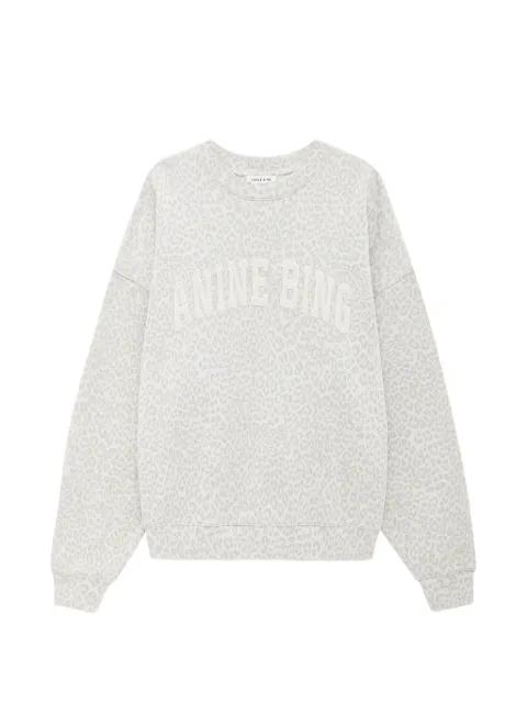 leopard-pattern logo sweatshirt by ANINE BING