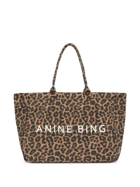 leopard-print tote bag by ANINE BING