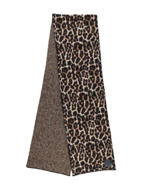 leopard print wool scarf by ANINE BING