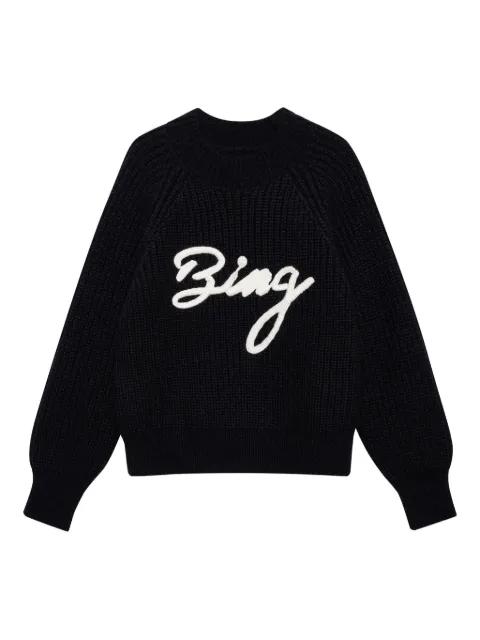 logo-embroidered sweater by ANINE BING