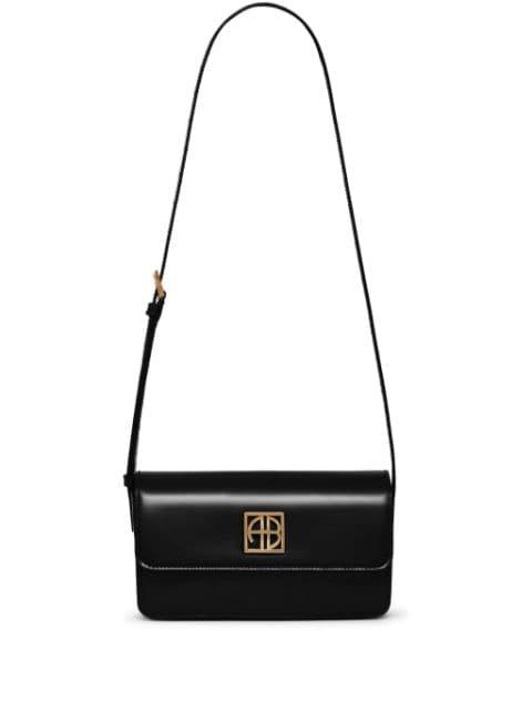 logo-plaque leather cross body bag by ANINE BING