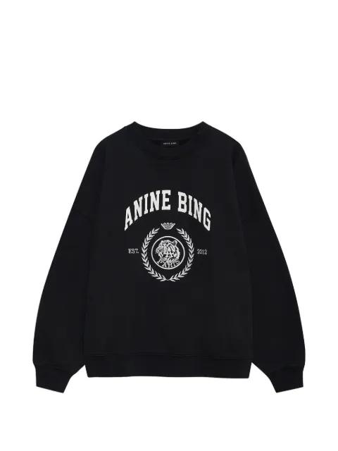 logo-print dropped-shoulder sweater by ANINE BING