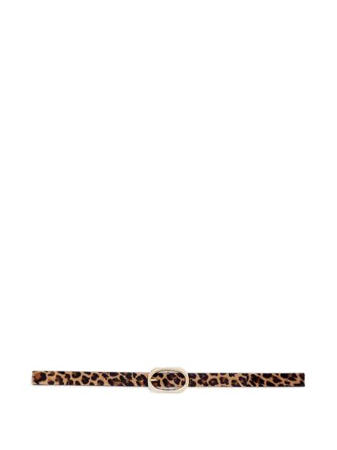 oval buckle leopard print belt by ANINE BING