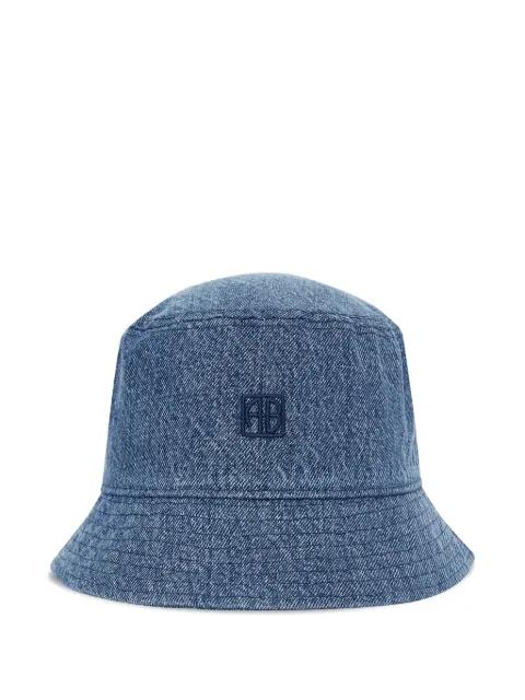 shadow blue logo bucket hat by ANINE BING