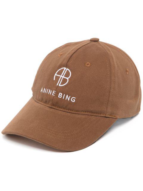 twill embroidered baseball cap by ANINE BING