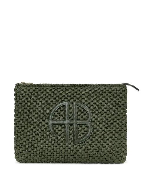 woven logo pouch by ANINE BING