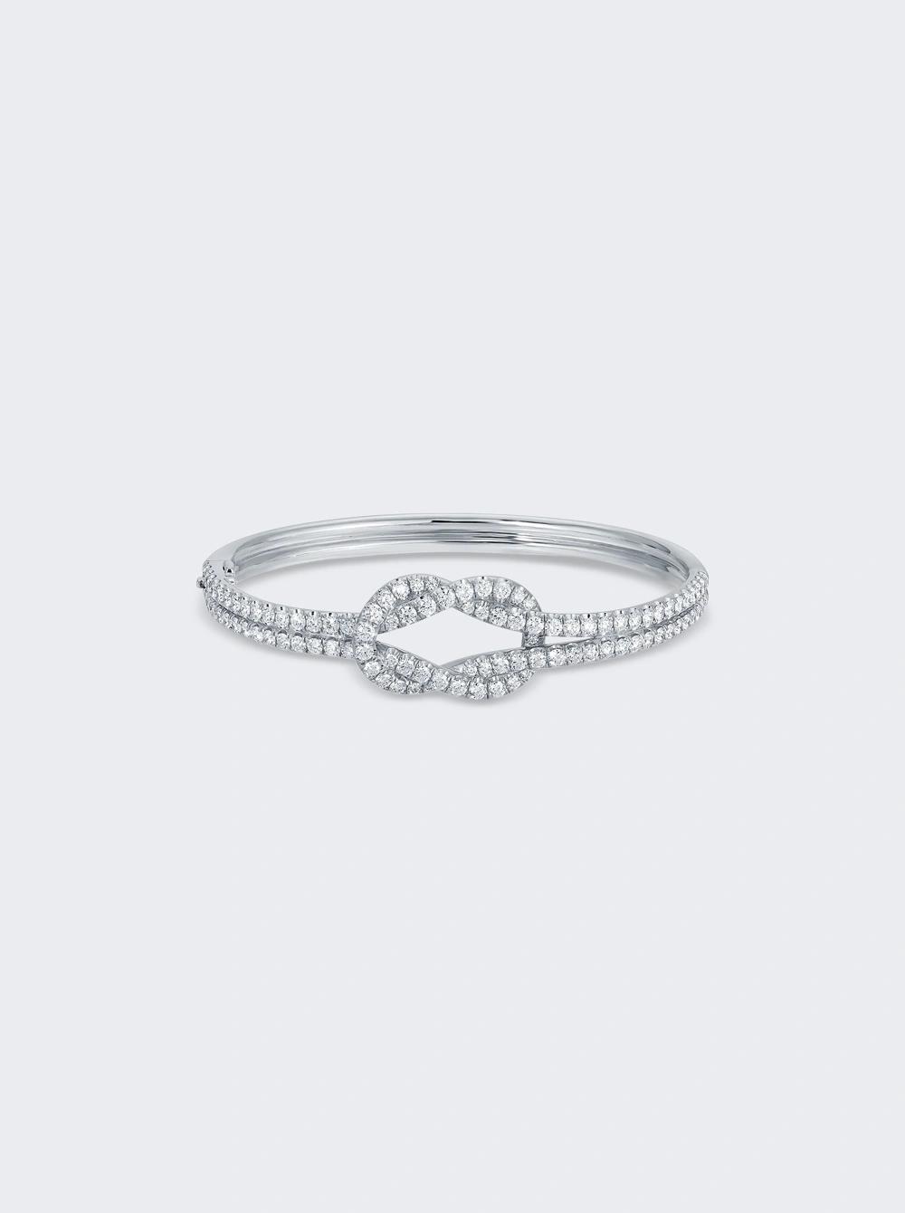 Diamond Knot Bracelet 18k White Gold  | The Webster by ANITA KO