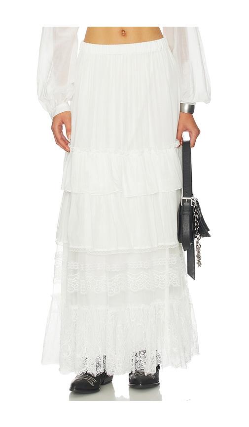 Aniye By Carmen Long Skirt in Fairy Milk in White by ANIYE BY
