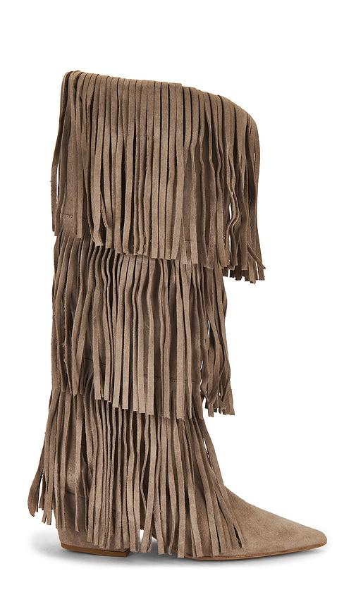 Aniye By Cowboy Fringes Boot in Taupe by ANIYE BY