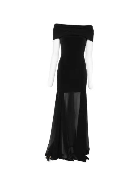 Dreams Norah off-the-shoulder sheer-panel maxi dress by ANIYE BY