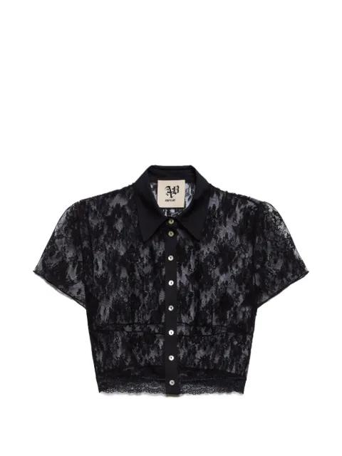 Era floral-lace cropped shirt by ANIYE BY