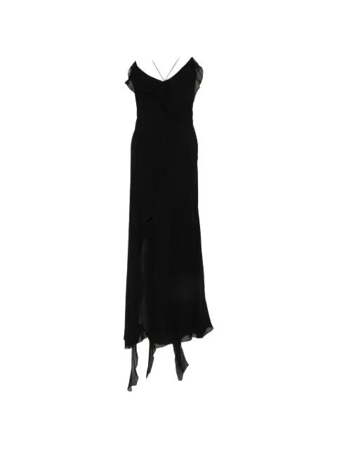 Long Marian ruffled asymmetric dress by ANIYE BY