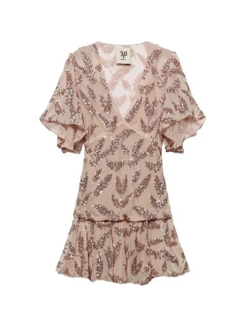 Uma V-neck embellished mini dress by ANIYE BY