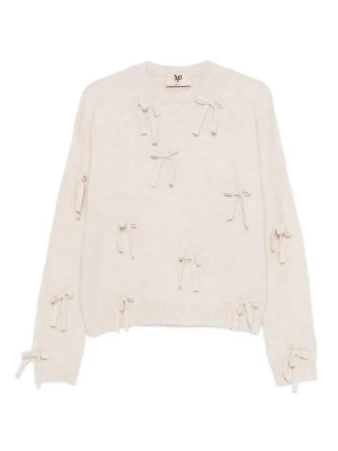 bow-embellished sweater by ANIYE BY