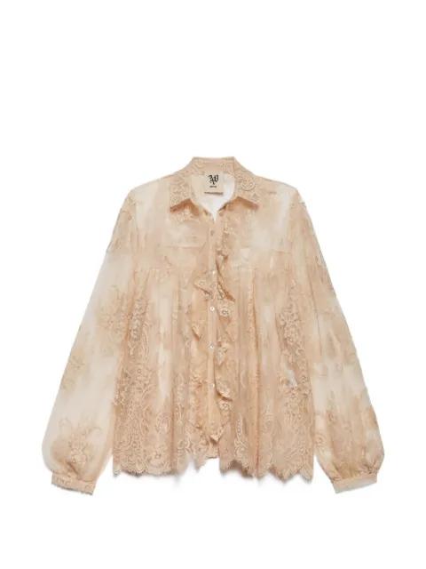 lace-detail ruffled shirt by ANIYE BY