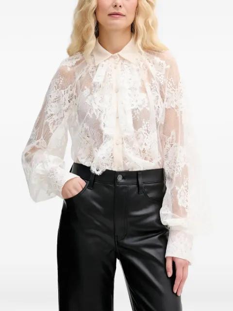 lace-ruffled shirt by ANIYE BY