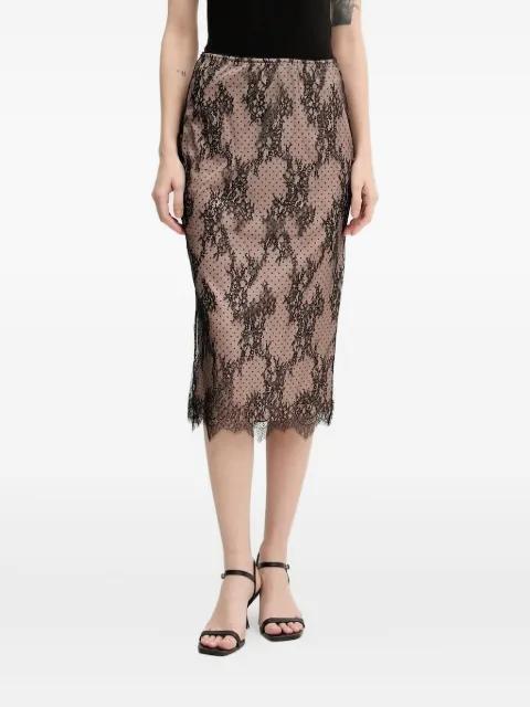 lace-trimmed midi skirt by ANIYE BY