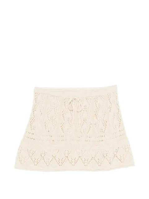 pointelle-knit drawstring mini skirt by ANIYE BY