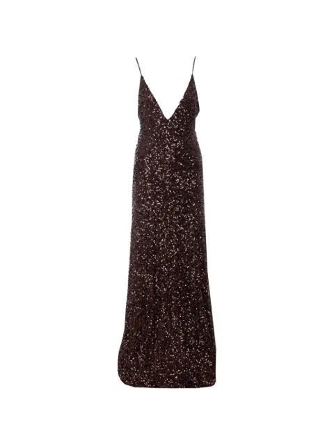 sequin spaghetti-strap maxi dress by ANIYE BY