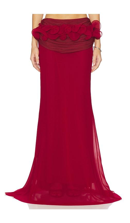 Aniye Records Tecla Long Skirt in Red by ANIYE RECORDS