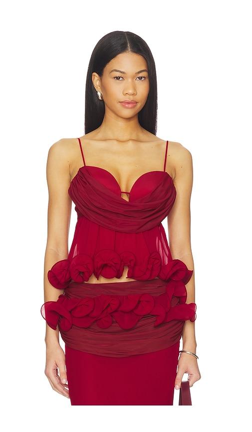 Aniye Records Tecla Wrap Top in Red by ANIYE RECORDS