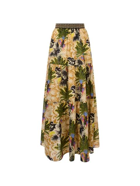 Adele tropical-print beach maxi skirt by ANJUNA