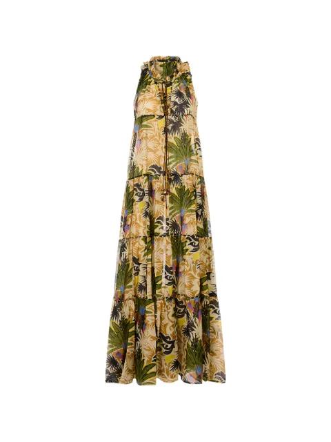 Carol tropical-print tiered dress by ANJUNA