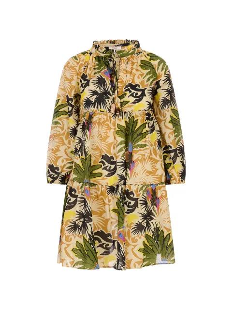 Clara embroidered-silk kaftan beach dress by ANJUNA