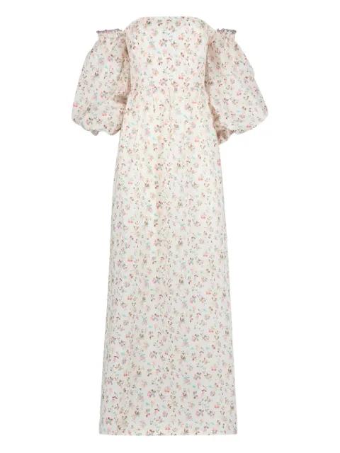 Farah floral-print puff-sleeve maxi dress by ANJUNA