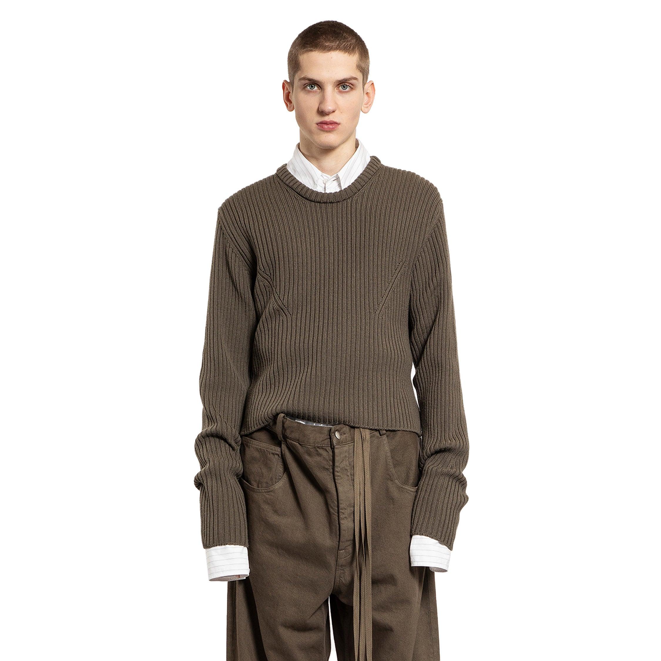 ANN DEMEULEMEESTER MAN GREEN KNITWEAR by ANN DEMEULEMEESTER