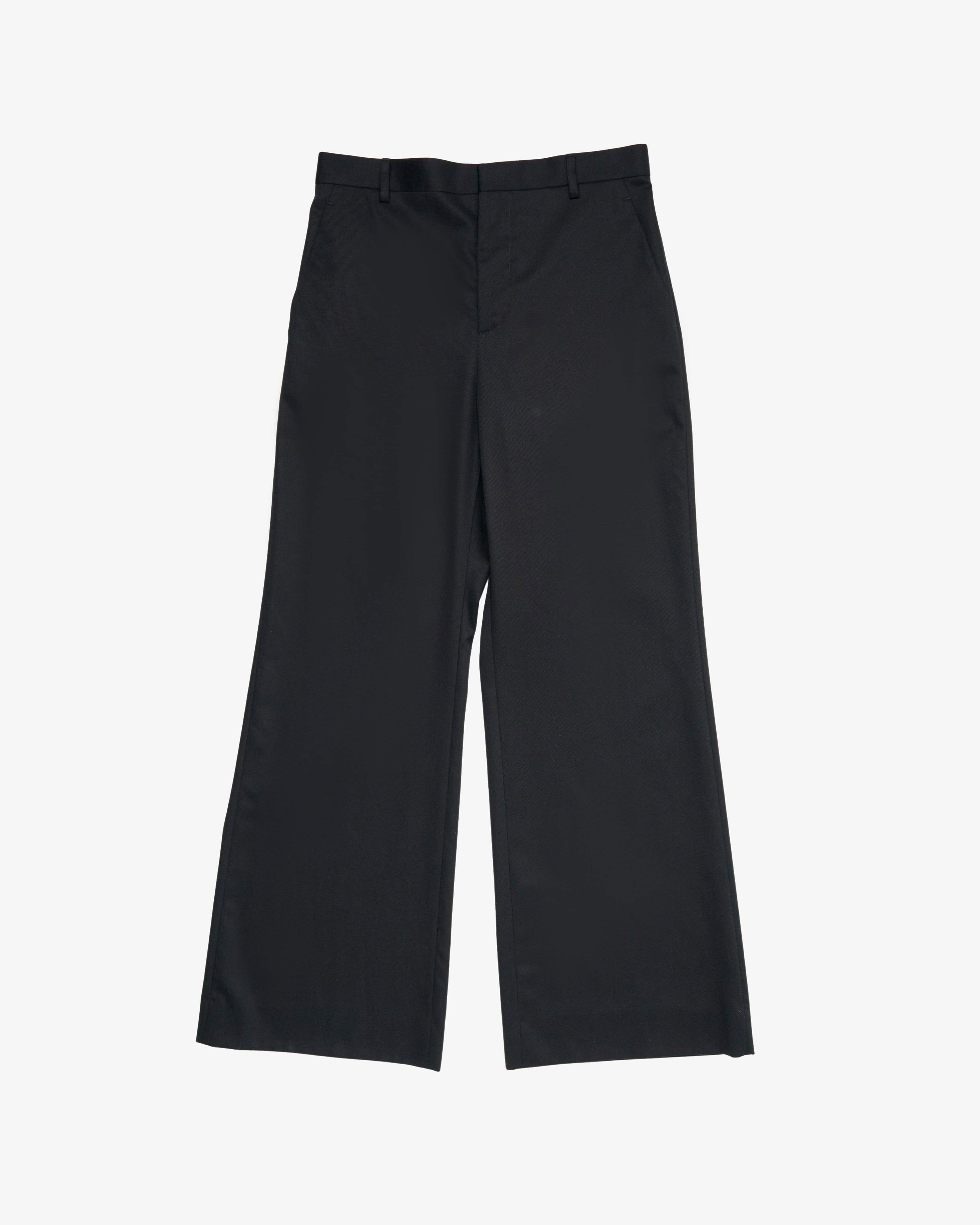 ANN DEMEULEMEESTER - Men's Darius Relaxed Flared Trousers - (Black) by ANN DEMEULEMEESTER