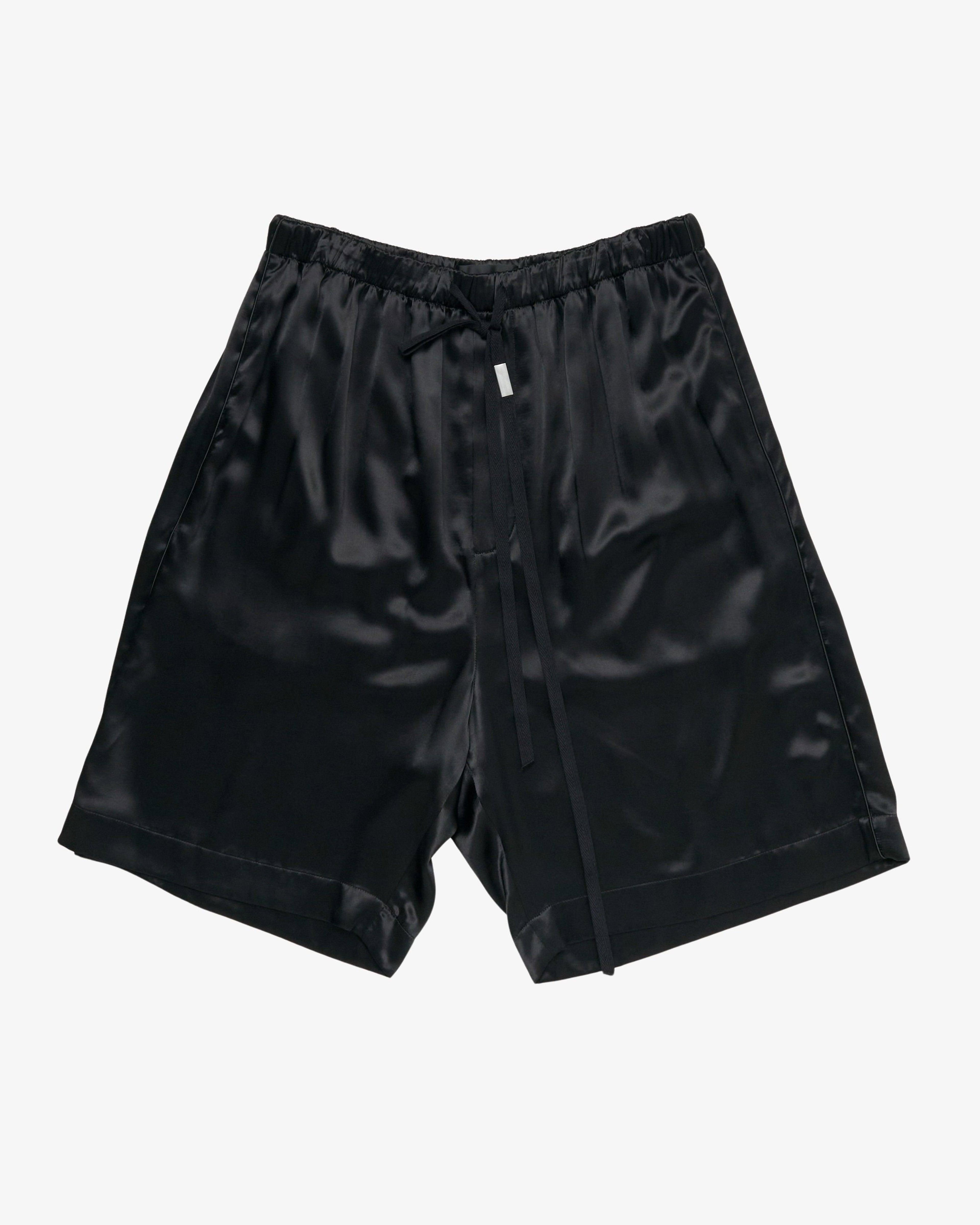 ANN DEMEULEMEESTER - Men's Raul Relaxed Lounge Bermuda - (Black) by ANN DEMEULEMEESTER