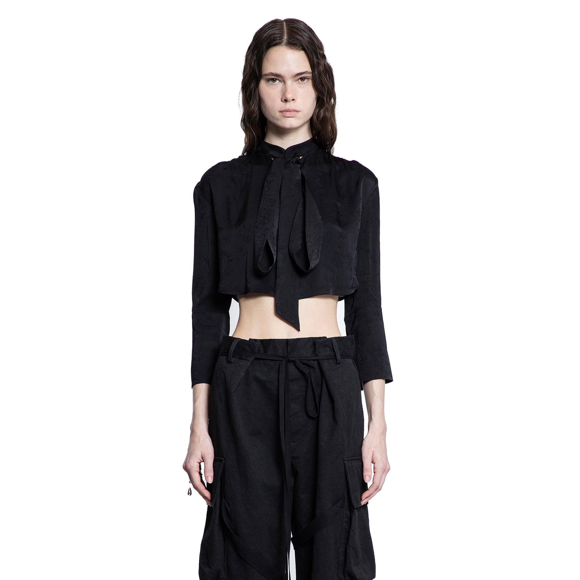 ANN DEMEULEMEESTER WOMAN BLACK TOPS by ANN DEMEULEMEESTER