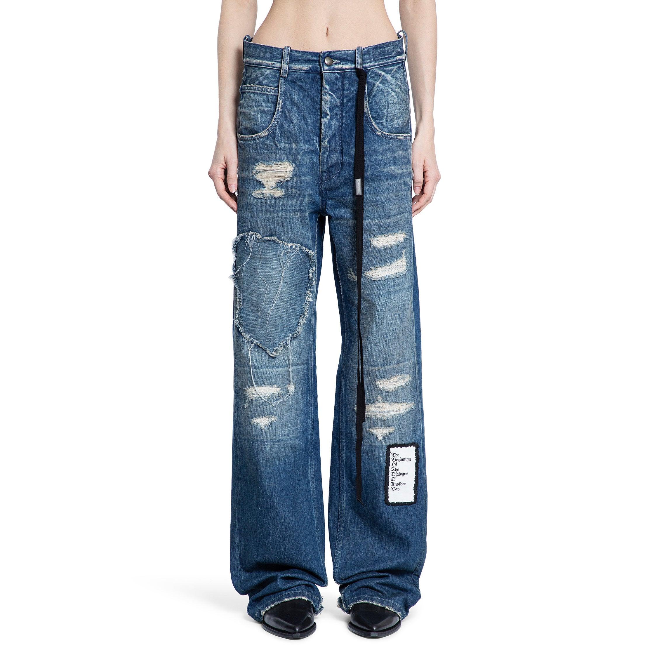 ANN DEMEULEMEESTER WOMAN BLUE JEANS by ANN DEMEULEMEESTER