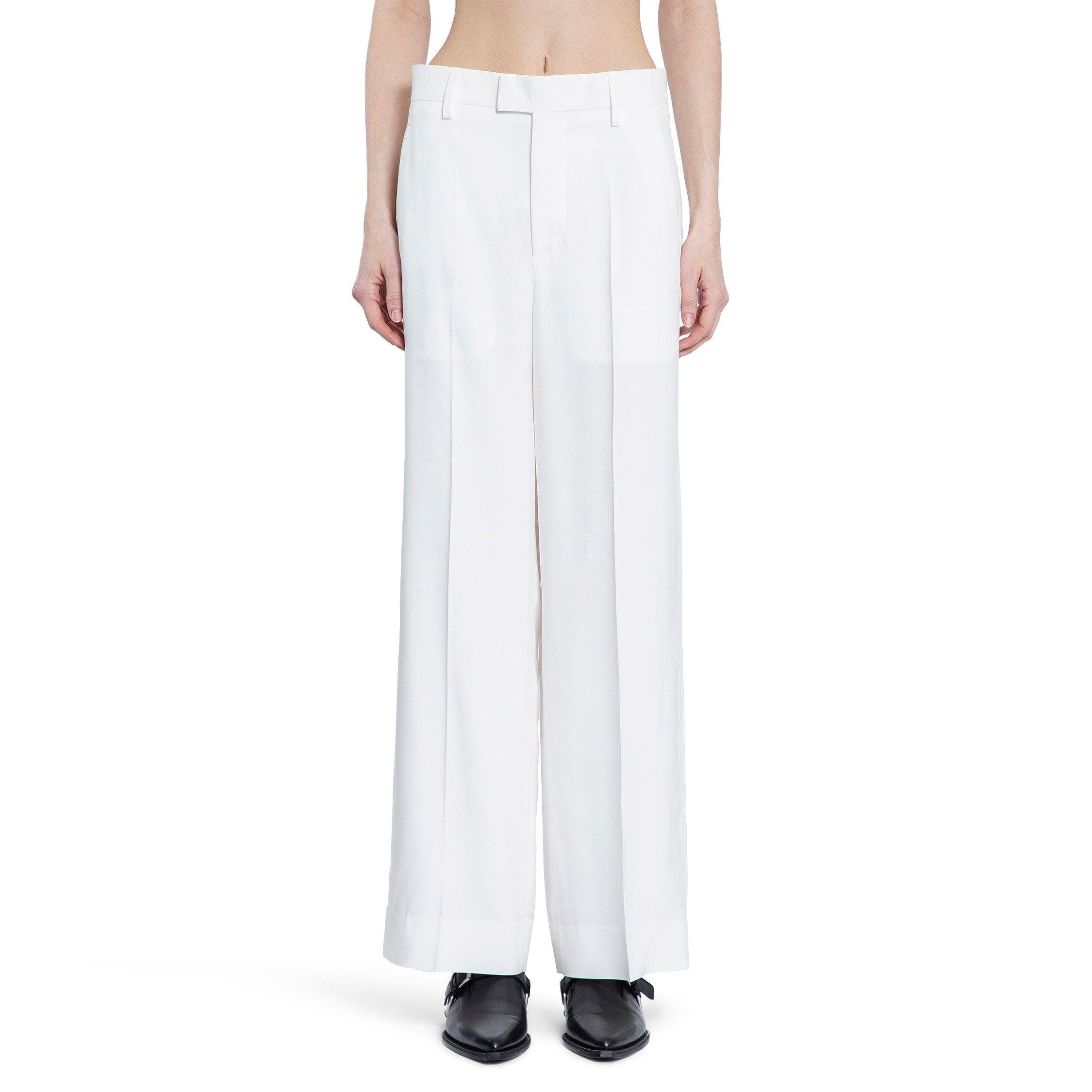 ANN DEMEULEMEESTER WOMAN WHITE TROUSERS by ANN DEMEULEMEESTER