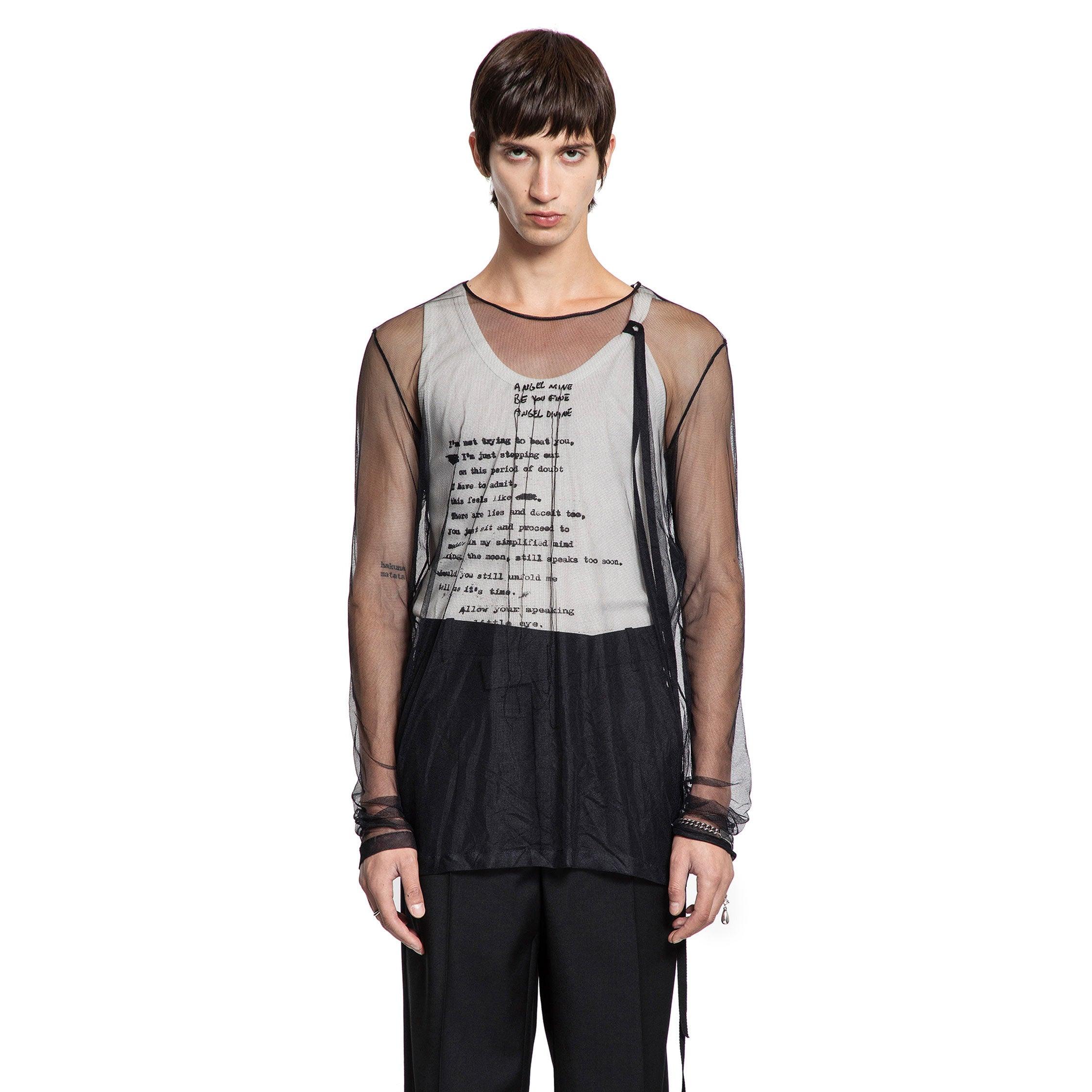 ''Angel Divine'' Longleeve T-Shirt in Tulle by ANN DEMEULEMEESTER