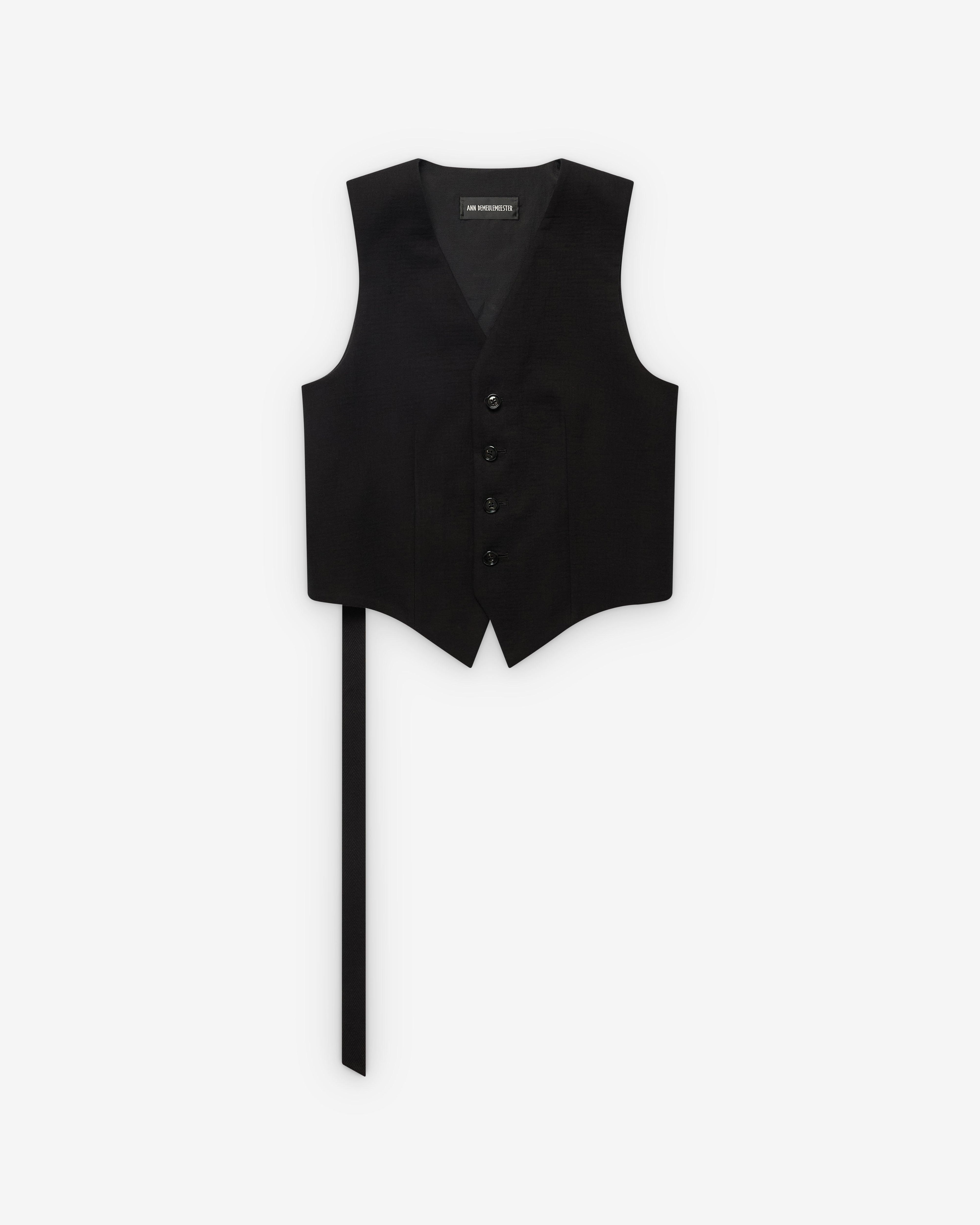 Ann Demeulemeester - Women's Stanse Classic Waistcoat - (Black) by ANN DEMEULEMEESTER