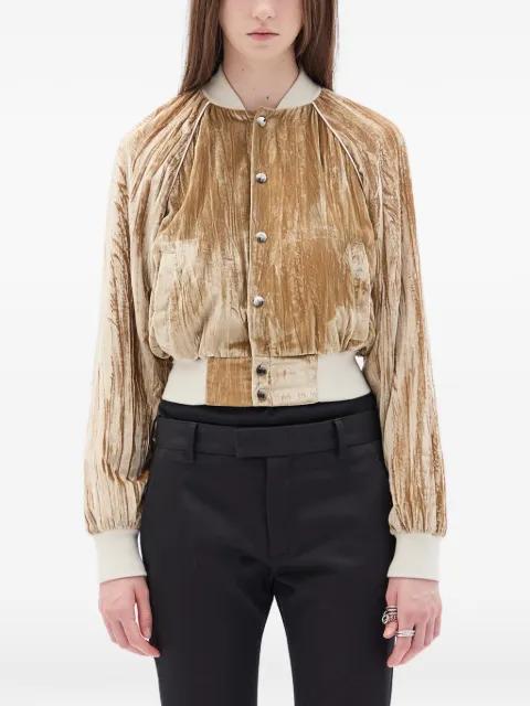 Arya Froissé velvet bombe jacket by ANN DEMEULEMEESTER