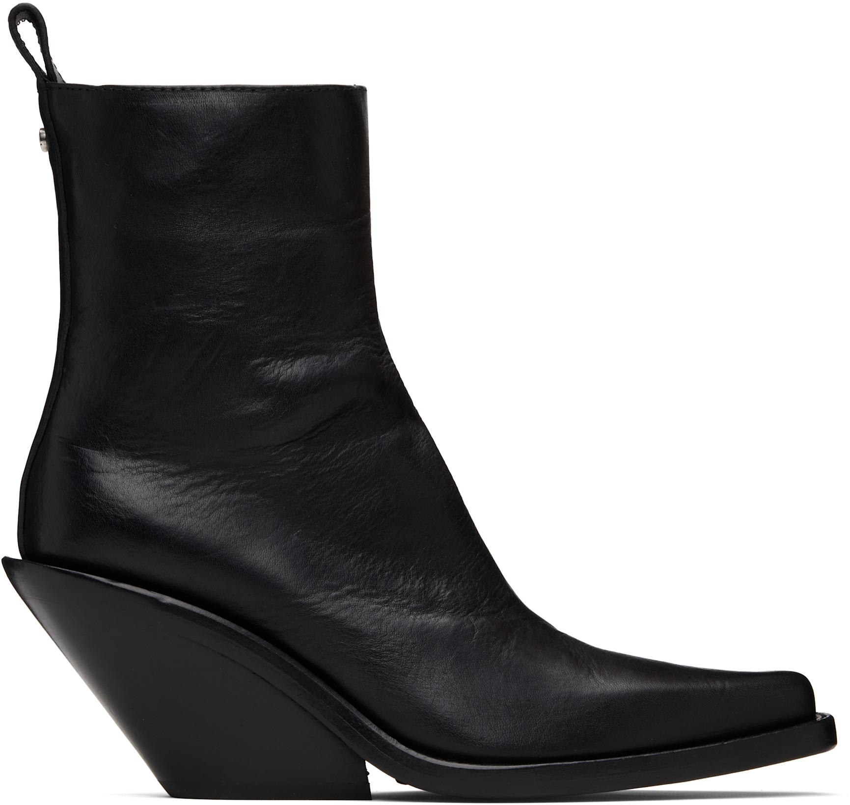 Black Larisa Ankle Boots by ANN DEMEULEMEESTER