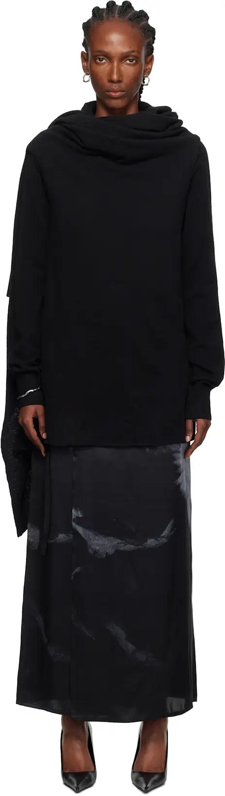 Black Nadine 3 Holes Turtleneck by ANN DEMEULEMEESTER