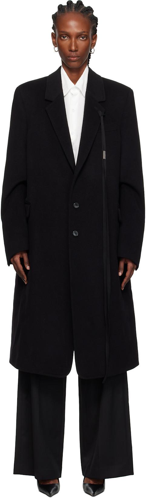 Black Viv High Comfort Tailored Coat by ANN DEMEULEMEESTER