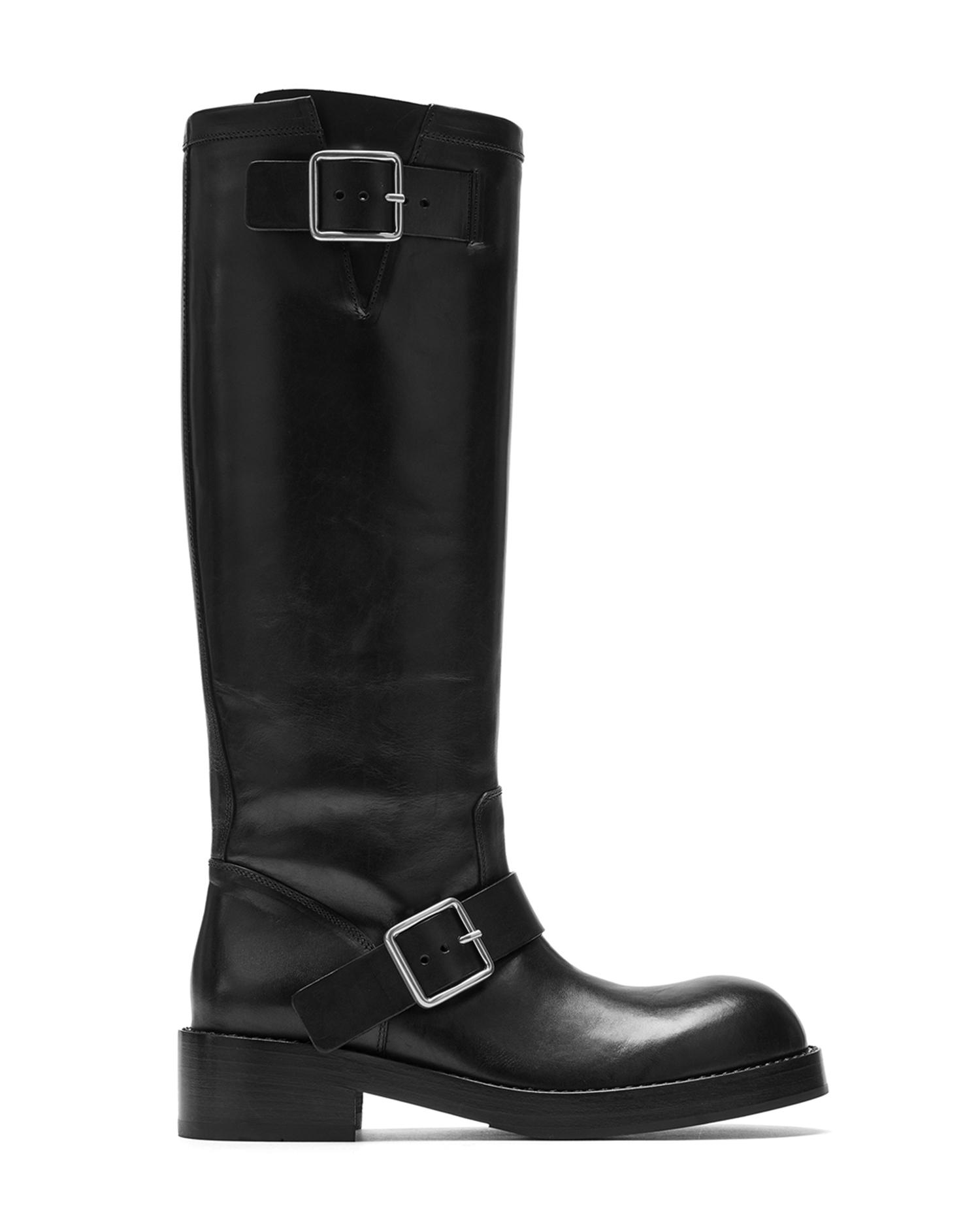 Buckle knee boots by ANN DEMEULEMEESTER