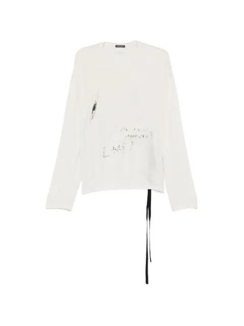 Emil graphic-print long-sleeve top by ANN DEMEULEMEESTER