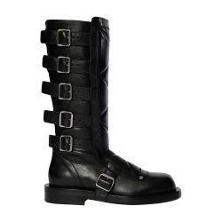 Jace Biker belted boots by ANN DEMEULEMEESTER