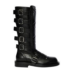 Jace biker belted boots by ANN DEMEULEMEESTER