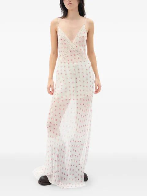 Lala lace-detail maxi dress by ANN DEMEULEMEESTER